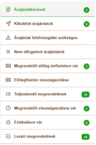 Egyedi megrendelések